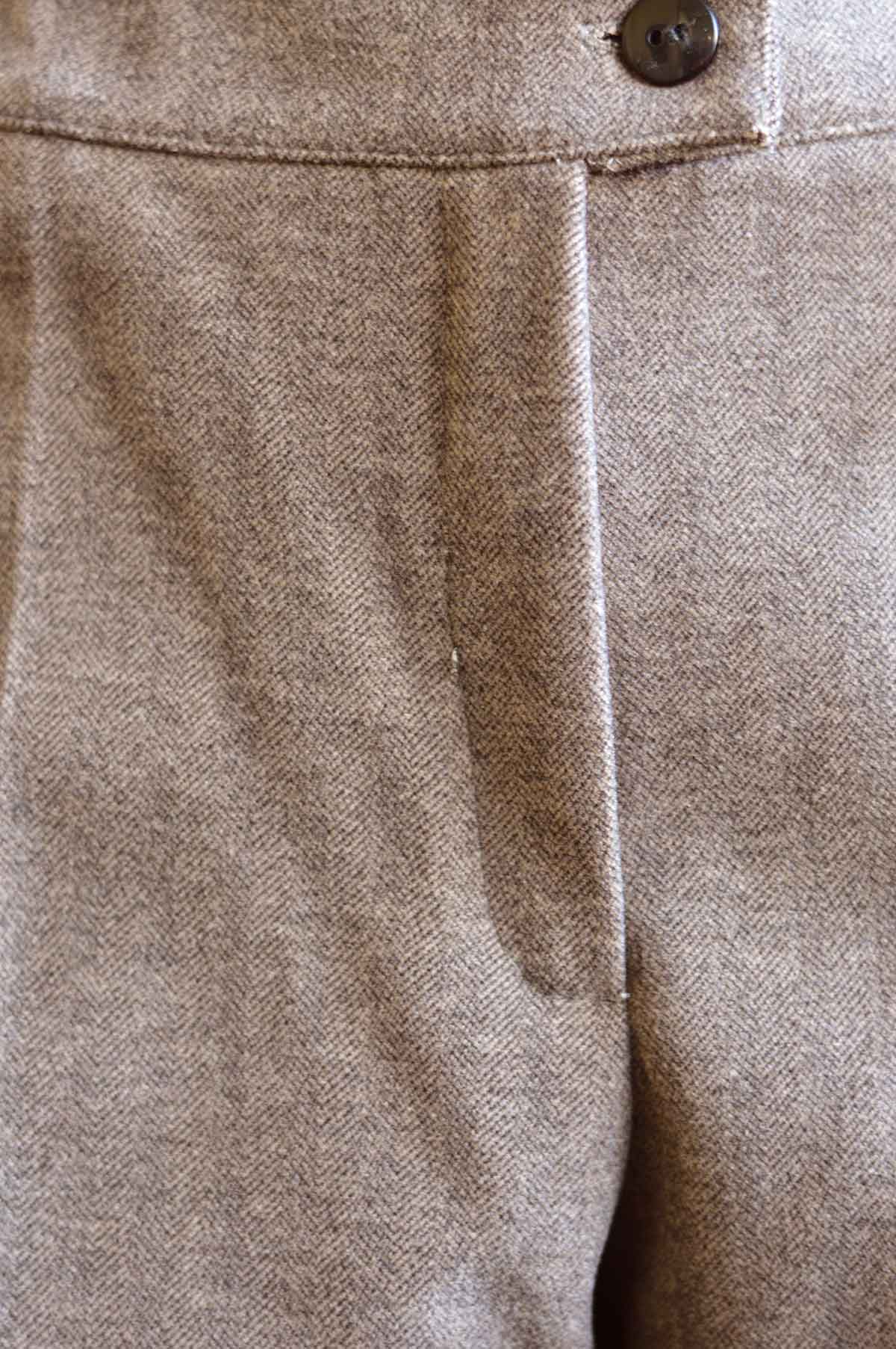 Панталон тип цигара от кафяв кашмир | Вили Стил Панталон тип цигара от кафяв кашмир