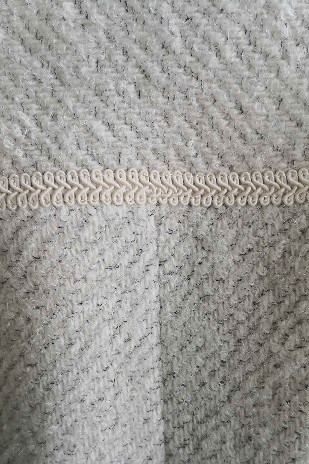 Сако тип Шанел в екрю | Вили Стил Сако тип Шанел в екрю