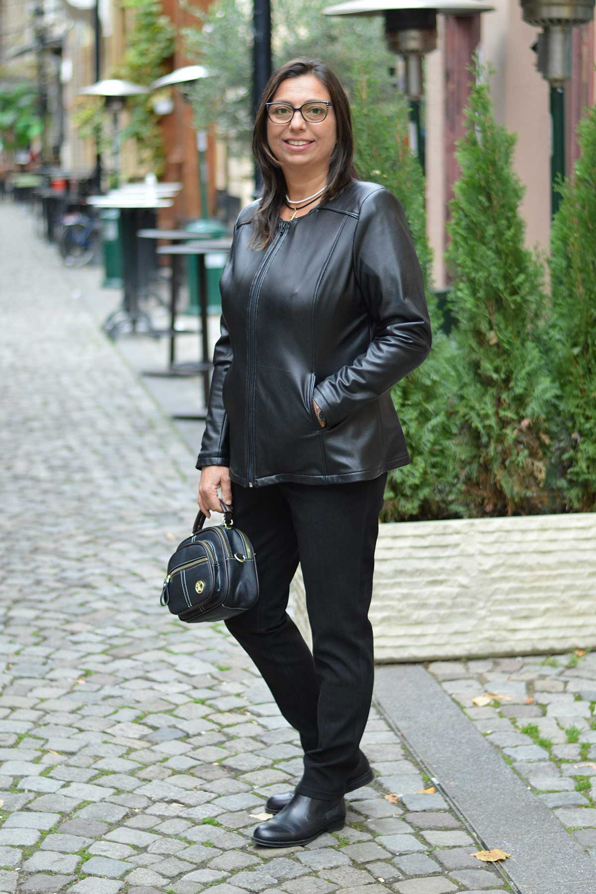 Яке от еко кожа в черно | Вили Стил Яке от еко кожа в черно