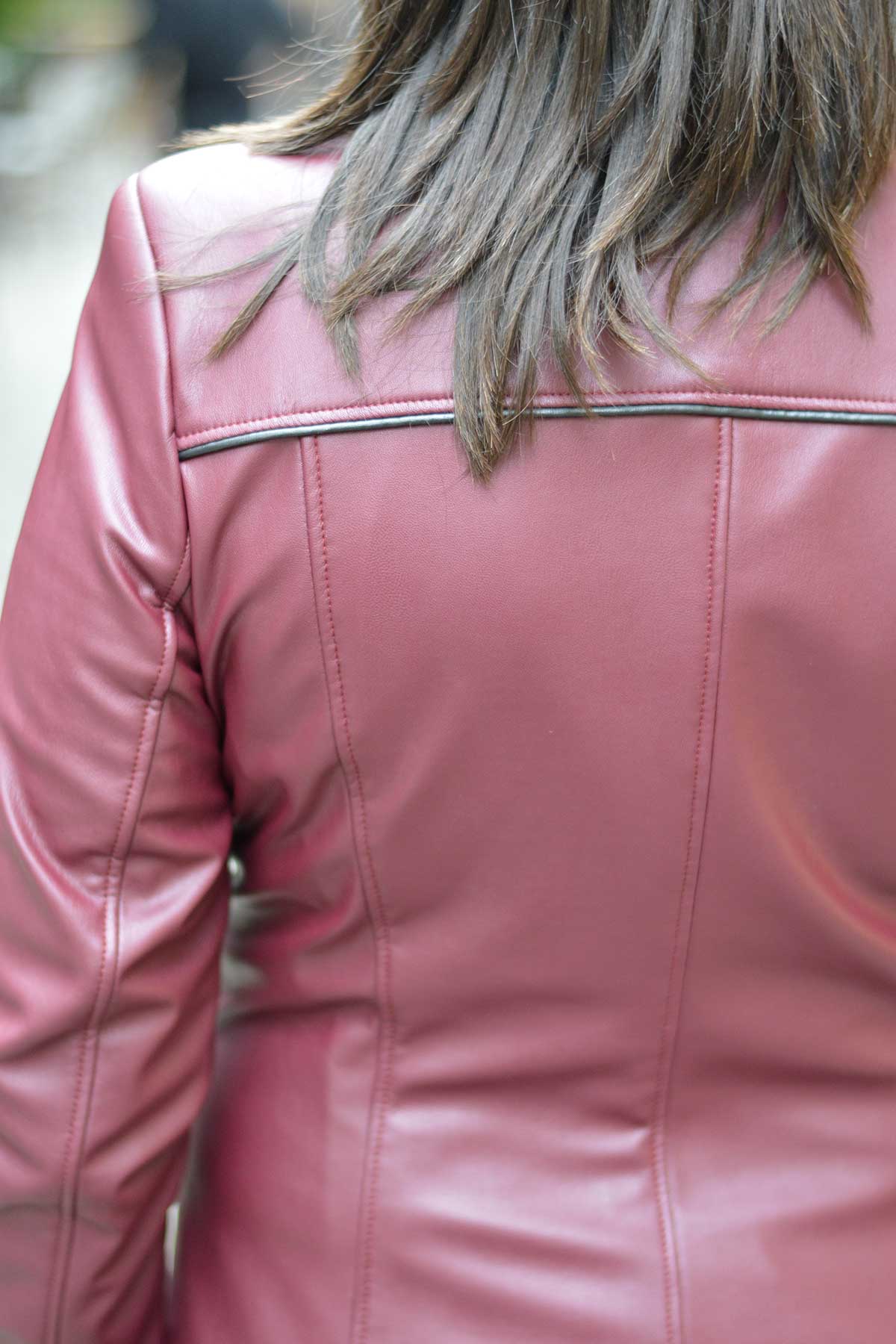 Яке от еко кожа в бордо | Вили Стил Яке от еко кожа в бордо