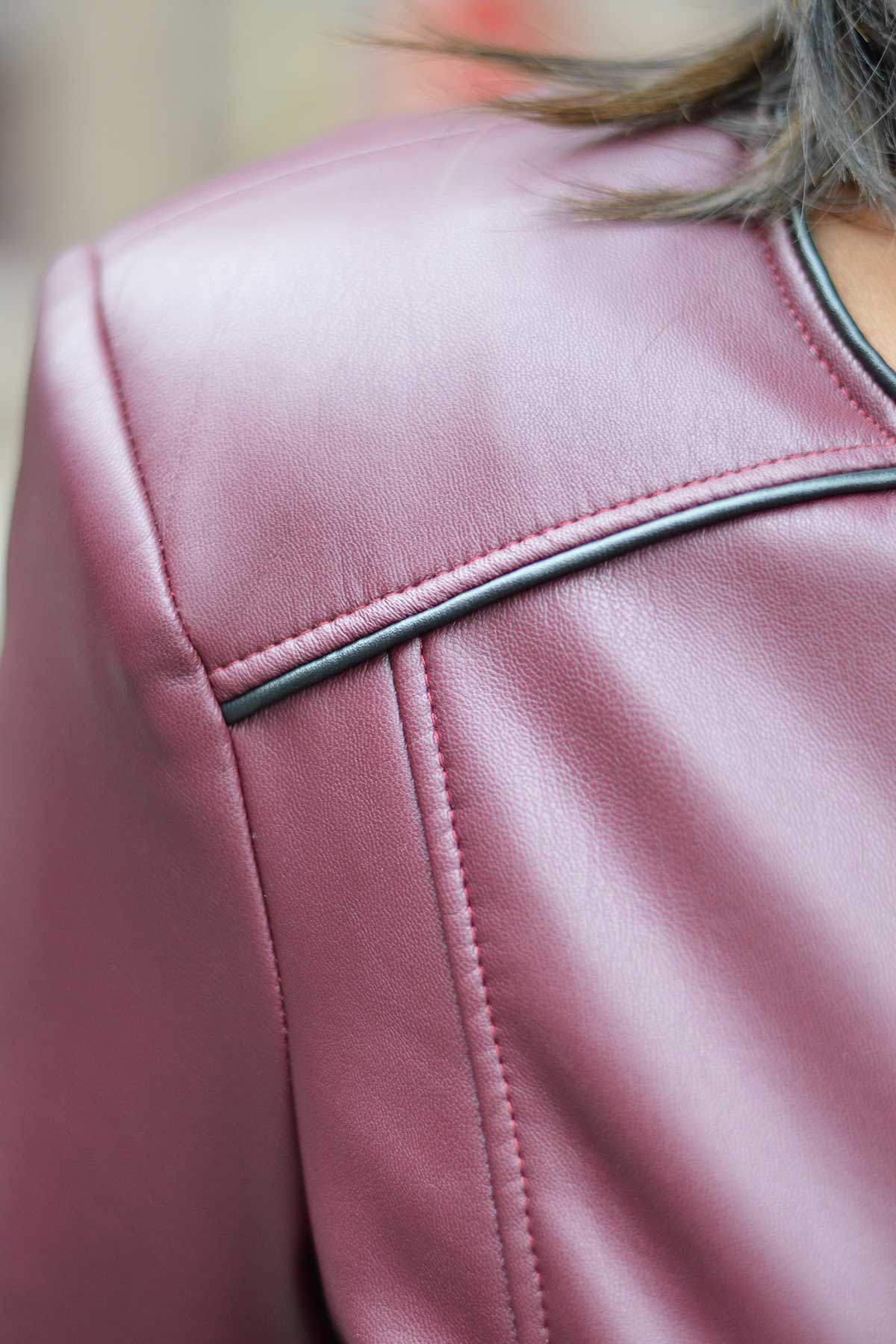 Яке от еко кожа в бордо | Вили Стил Яке от еко кожа в бордо